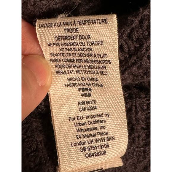 Free People Medium Moonshine Cold Shoulder Raw‎ Hem Swing Sweater Waffle Thermal - Picture 5 of 8